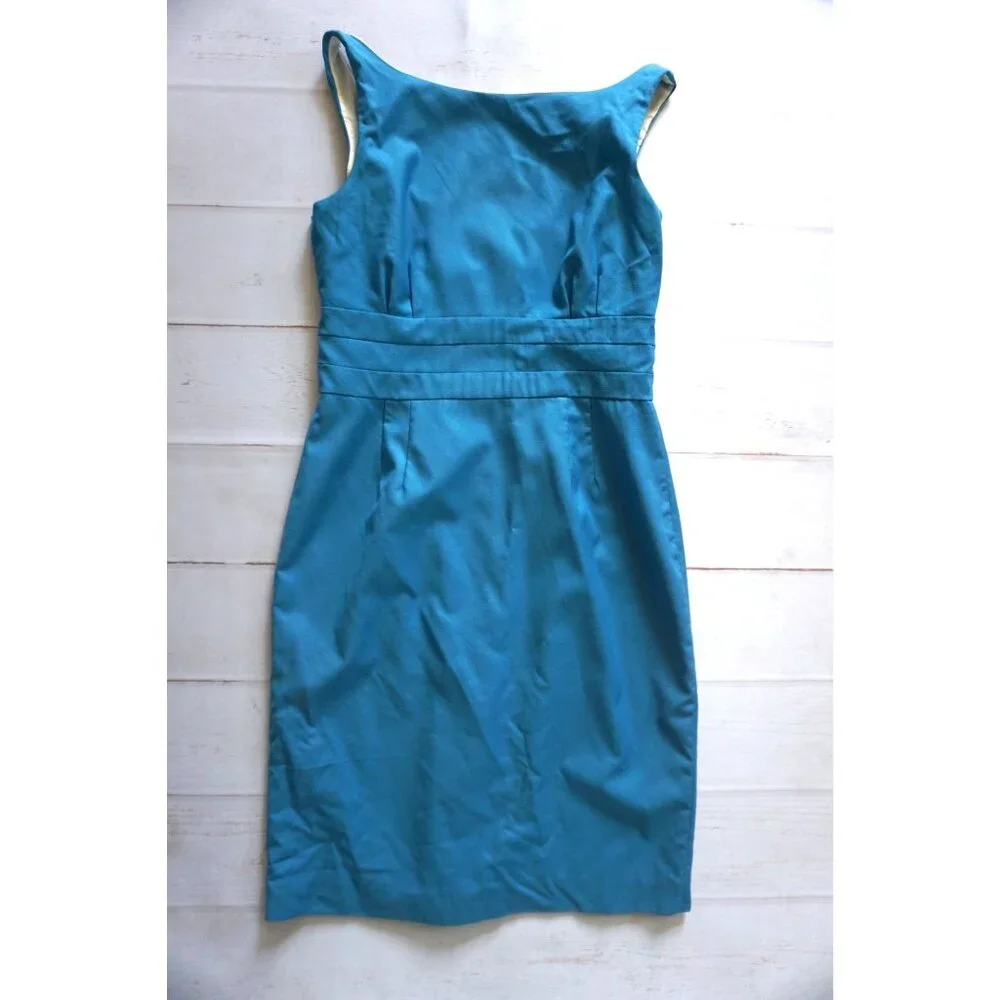 J.Crew Women Blue Sheath Dress – Size 8 - Picture 2 of 6